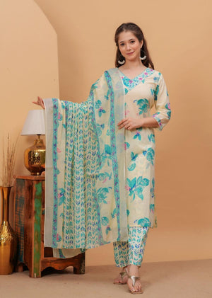 3 Piece Straight Suit - shiwangi couture