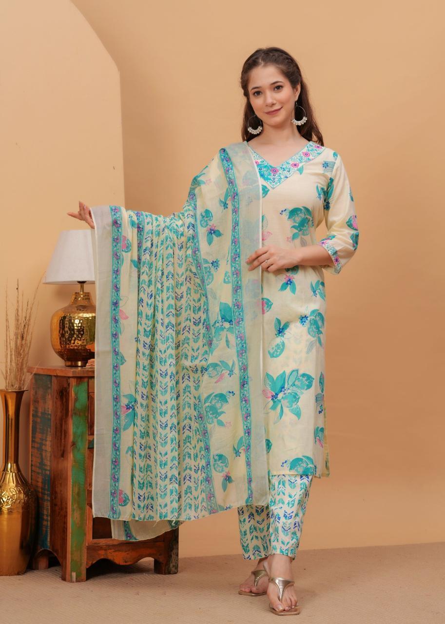 3 Piece Straight Suit - shiwangi couture