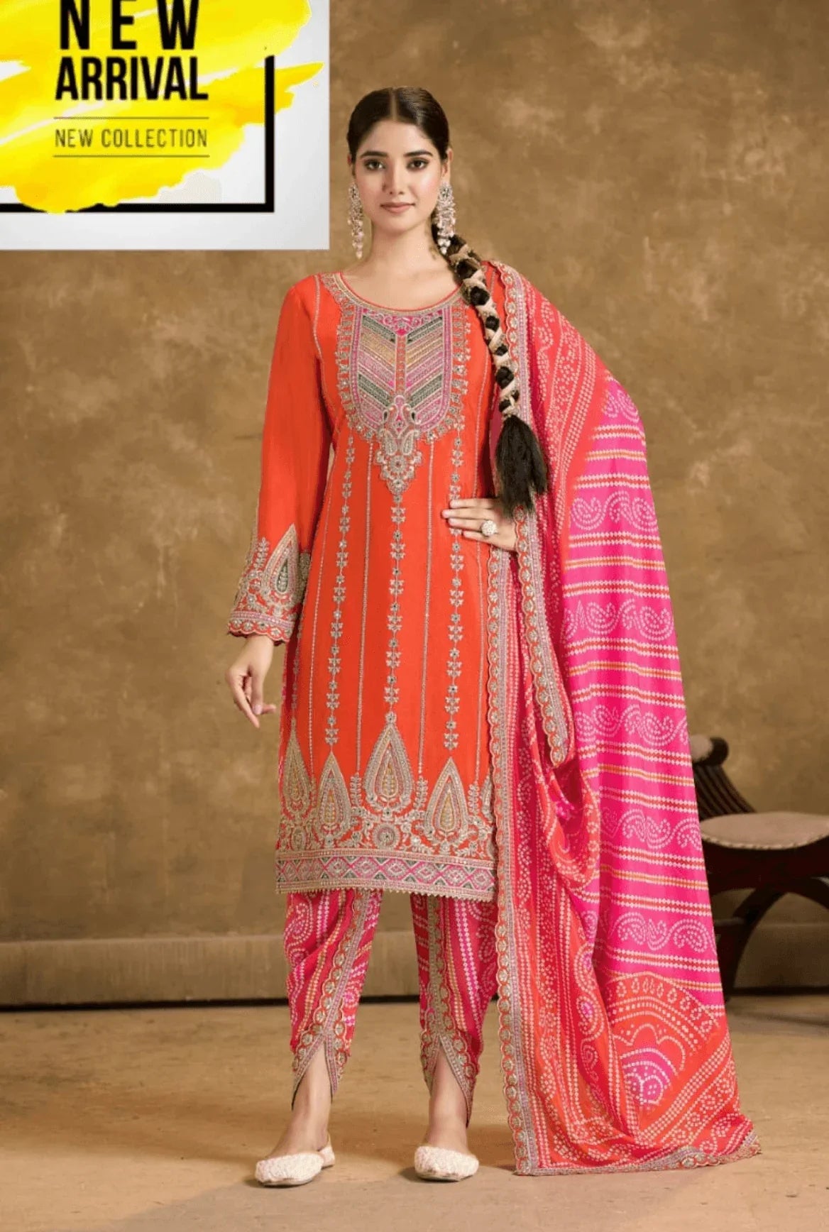 Bandhani Dhoti Suit - shiwangi couture
