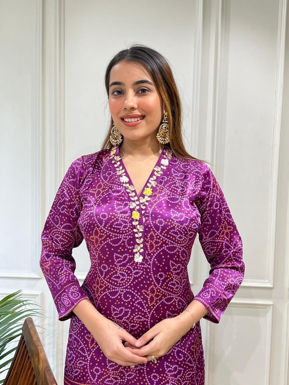 Chanderi Silk Suit - shiwangi couture