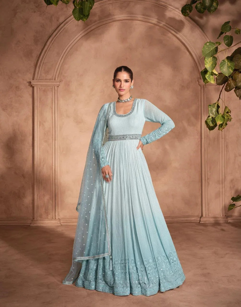 Chandni Work Anarkali Suit - shiwangi couture
