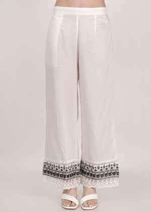 Cotton Thread Work Palazzo Kurta Suit Set - shiwangi couture