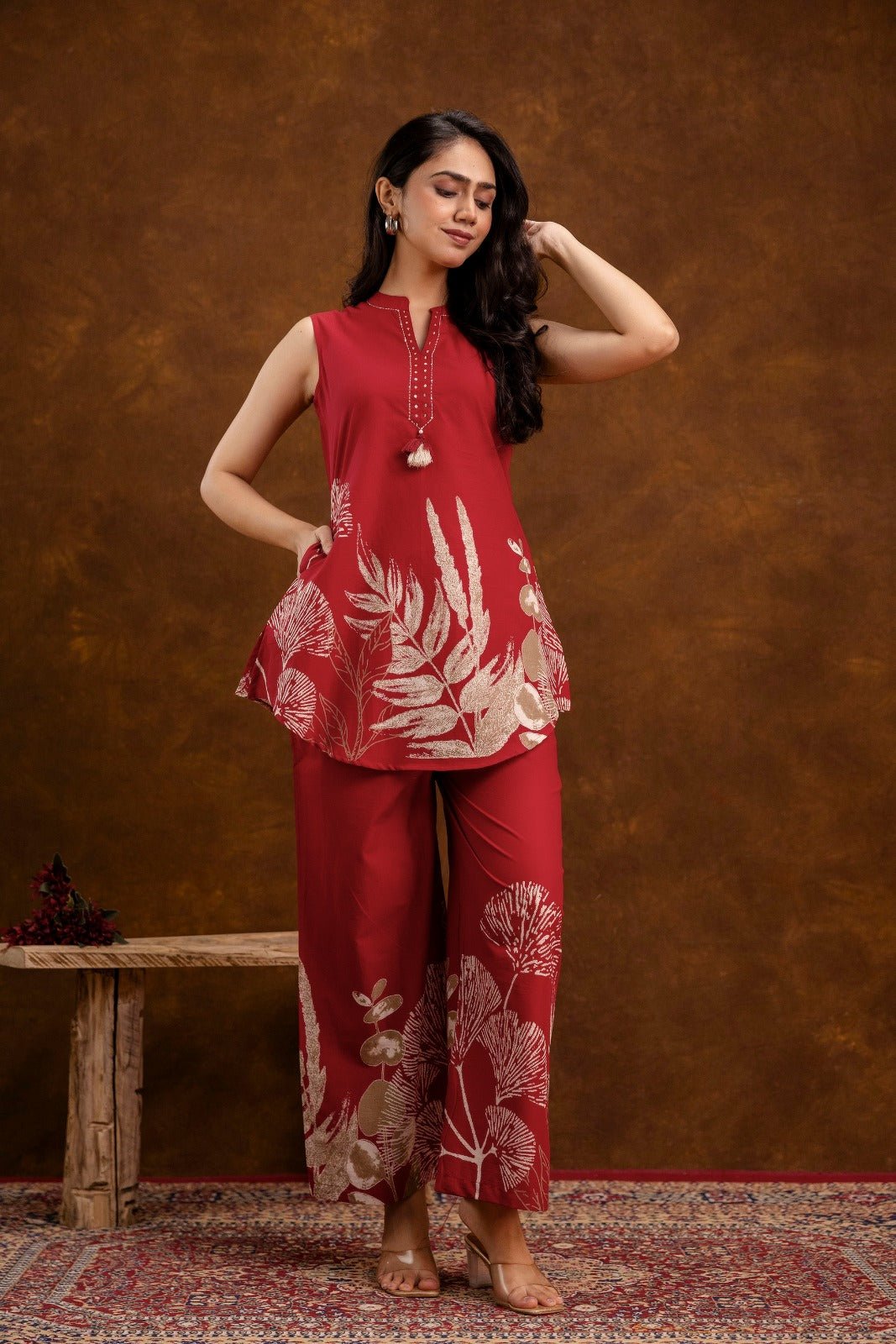 Floral Digital Printed Co-ord Set for Women - shiwangi couture