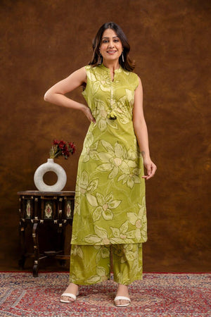 Floral Digital Printed Kurta Pant Set - shiwangi couture
