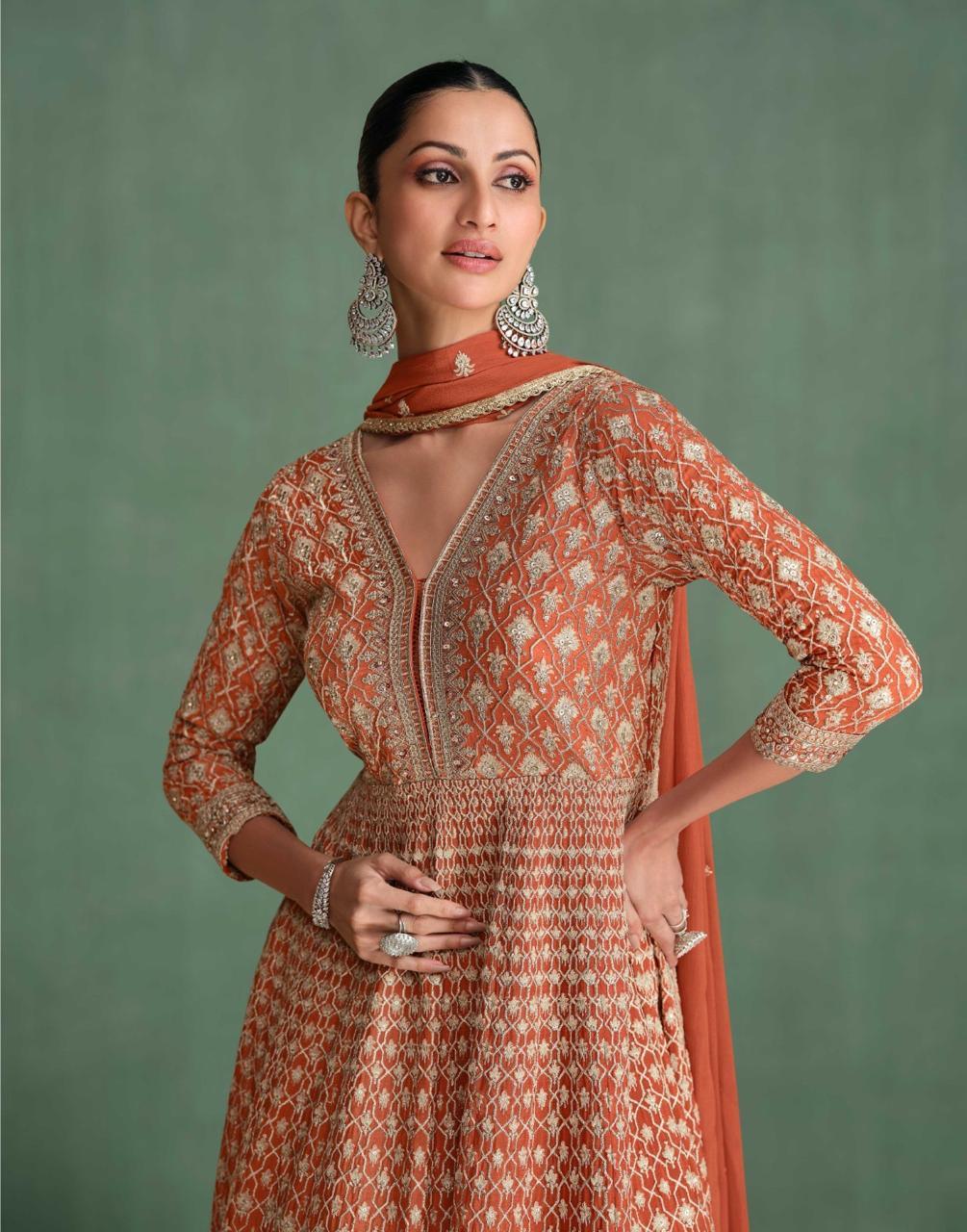 Swarovski Anarkali Dress - shiwangi couture