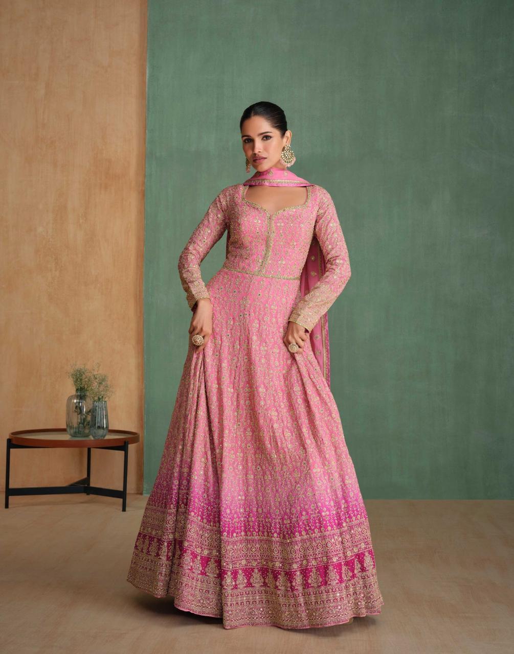 Swarovski Anarkali Dress - shiwangi couture