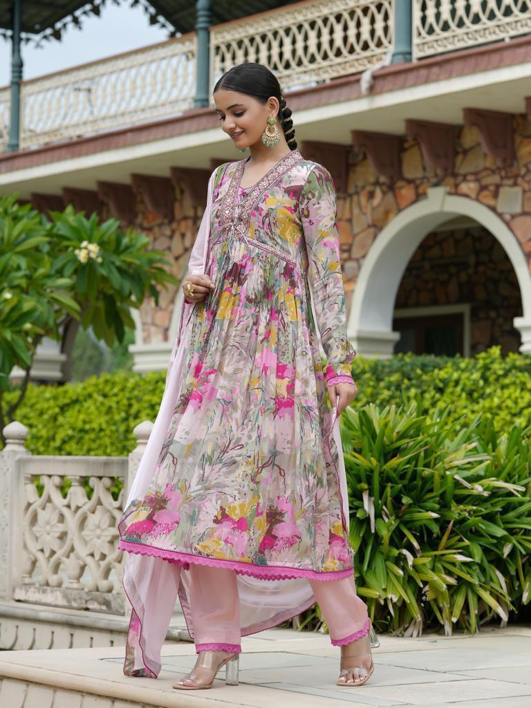 Tassel Knot Frock Suit Set - shiwangi couture