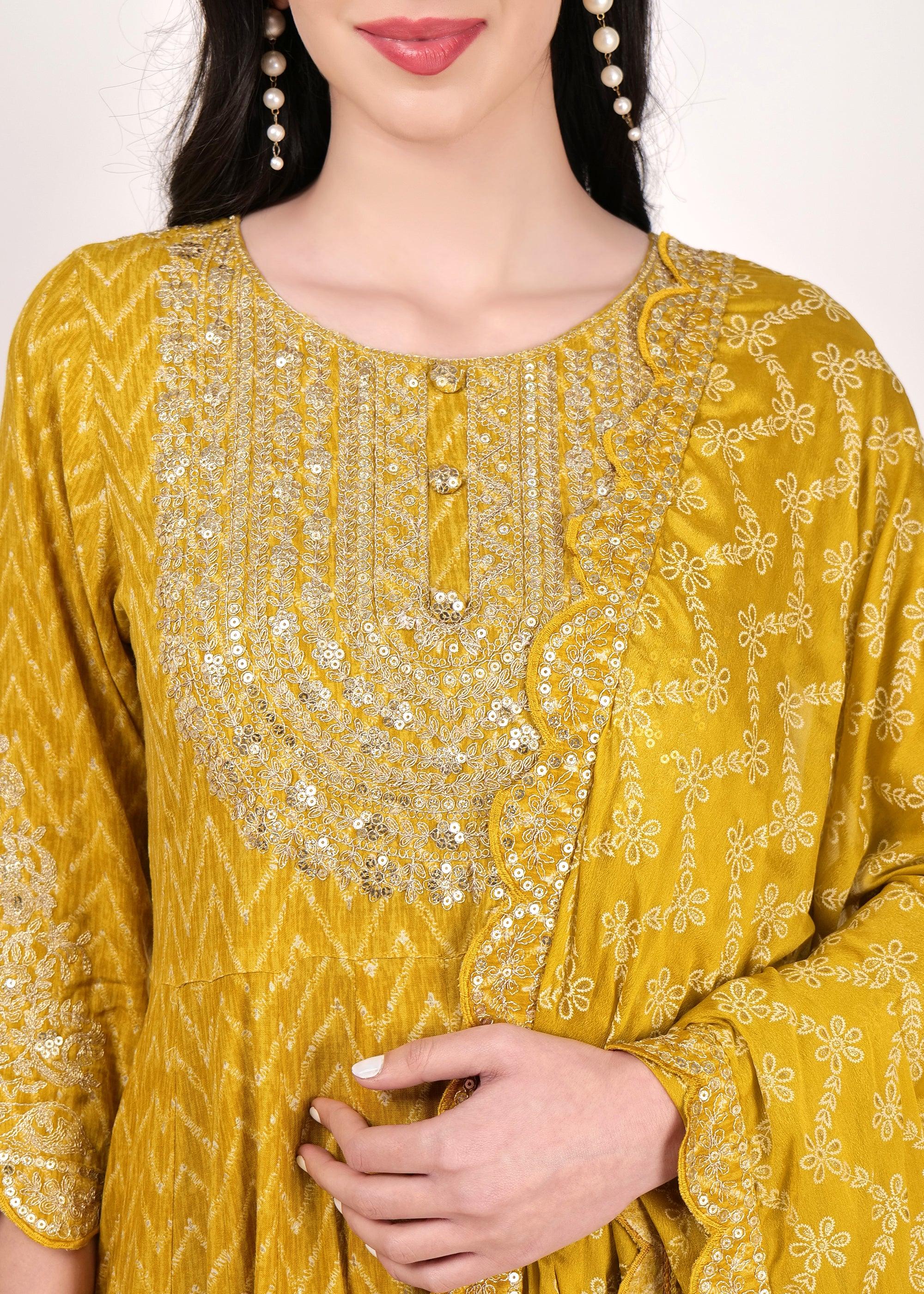 Zari Work Anarkali Suit - shiwangi couture