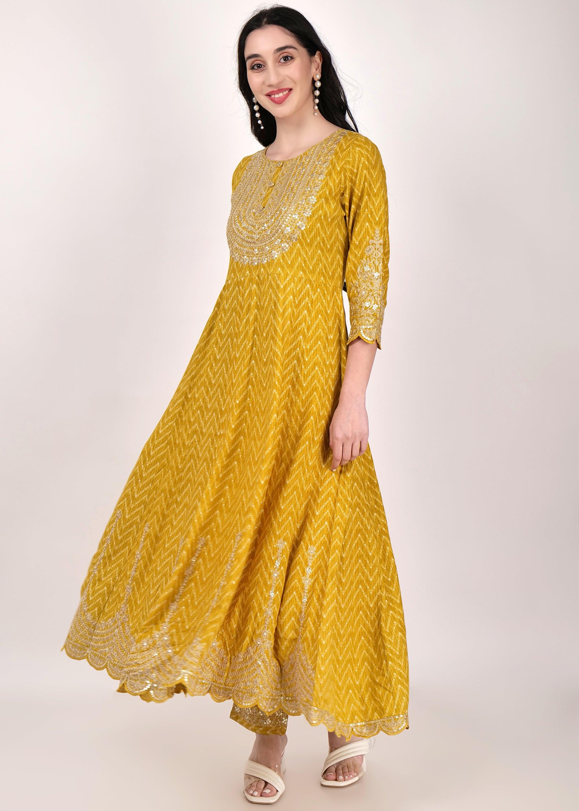 Zari Work Anarkali Suit - shiwangi couture