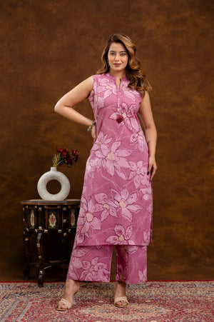 Floral Digital Printed Kurta Pant Set - shiwangi couture