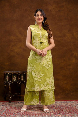 Floral Digital Printed Kurta Pant Set - shiwangi couture